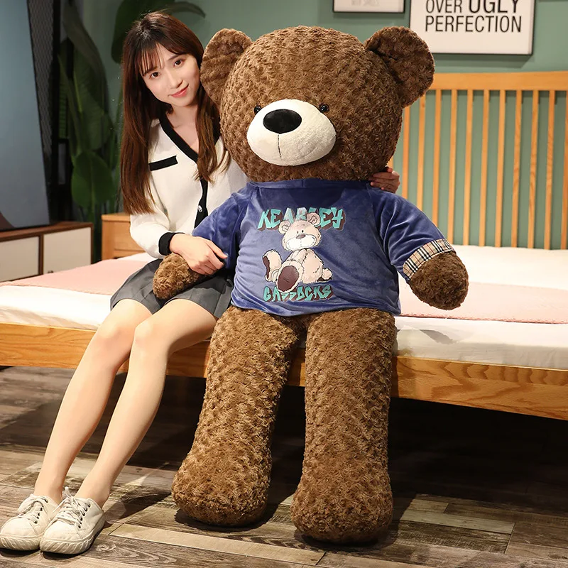 80-100cm Giant T-shirt with Teddy Bear Plush Toys Stuffed Soft Bear Pillow Dolls for Baby Girls Sleeping Cushion Birthday Gift
80-100cm Giant T-shirt with Teddy Bear Plush Toys Stuffed Soft Bear Pillow Dolls for Baby Girls Sleeping Cushion Birthday Gift