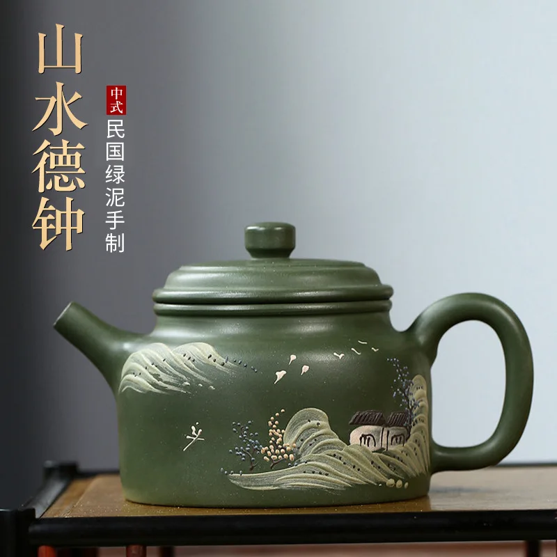 Yixing Famous Teapot Handmade Teapot Collection Republic of China Green Clay Landscape Dezhong Teapot Kung Fu Teapot Wholesale C
Yixing Famous Teapot Handmade Teapot Collection Republic of China Green Clay Landscape Dezhong Teapot Kung Fu Teapot Wholesale C