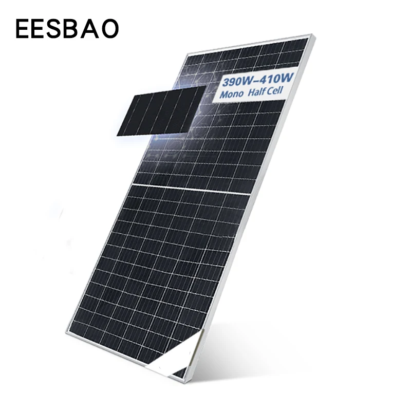 Half cut EESBAO solar panel single unit 390W 395W 400W 405W 410W 5BB photovoltaic module 144 cells Half panel power system
Half cut EESBAO solar panel single unit 390W 395W 400W 405W 410W 5BB photovoltaic module 144 cells Half panel power system