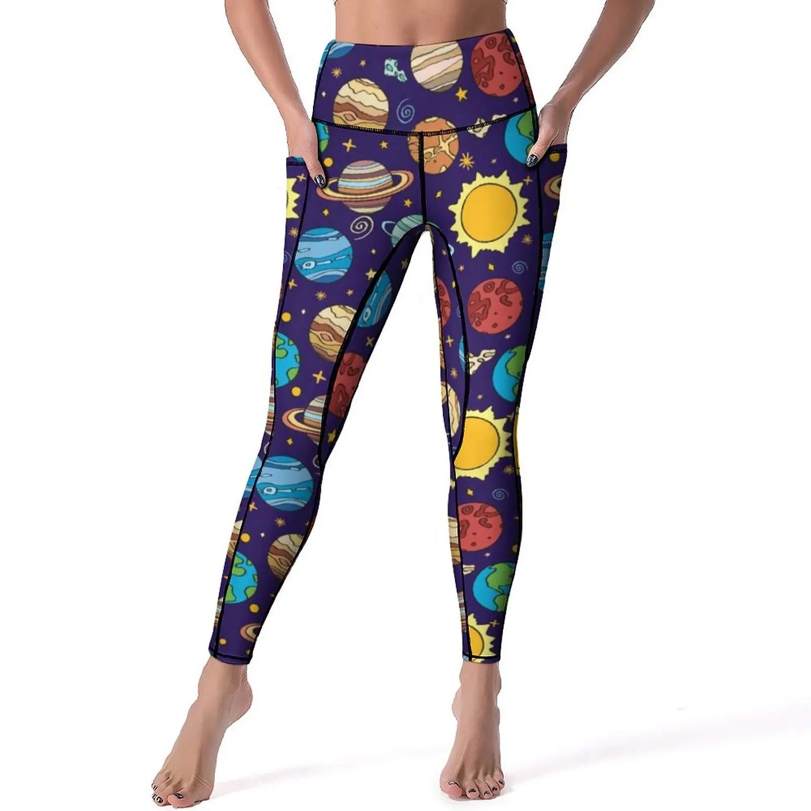 Cartoon Sun Quality Leggings Solar System Print Workout Yoga Pants Female Push Up Vintage Leggins Elastic Sports Tights
Cartoon Sun Quality Leggings Solar System Print Workout Yoga Pants Female Push Up Vintage Leggins Elastic Sports Tights