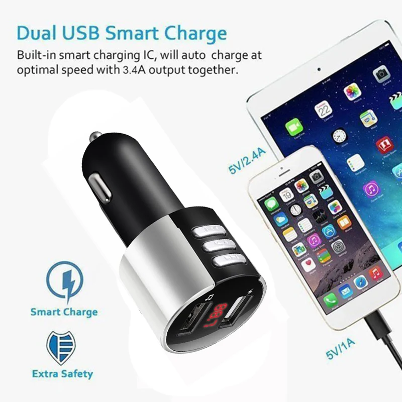 Wireless Bluetooth Car FM Transmitter LCD Radio Adapter MP3 Player USB Charger Color: Silver (As Pictures Show)
Wireless Bluetooth Car FM Transmitter LCD Radio Adapter MP3 Player USB Charger Color: Silver (As Pictures Show)