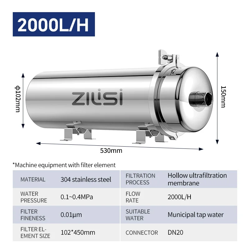 Система фильтрации воды с высоким расходом ZILISI, фильтр для минеральной воды из нержавеющей стали, многоразовый ПВДФ, 5-летний превышает весь дом, 1000-3000 л
Система фильтрации воды с высоким расходом ZILISI, фильтр для минеральной воды из нержавеющей стали, многоразовый ПВДФ, 5-летний превышает весь дом, 1000-3000 л