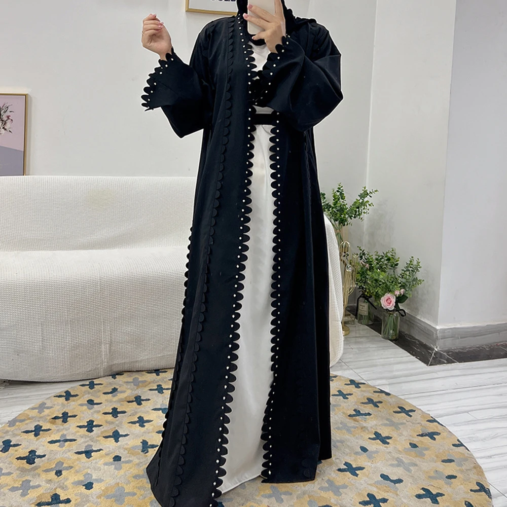 Hand-beaded Cardigan with Fungus Edge Dubai Elegant Maxi Dress with Belt Abayas for Women Dubai 2022 Latest Muslim Hijab Woman
Hand-beaded Cardigan with Fungus Edge Dubai Elegant Maxi Dress with Belt Abayas for Women Dubai 2022 Latest Muslim Hijab Woman