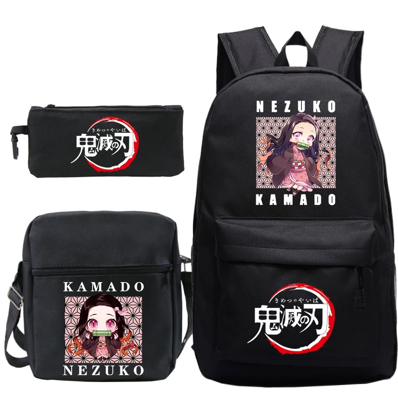 Anime Demon Slayer School Bags Backpacks Kamado Nezuko Cosplay Backpack 3pcs/set Canvas Travel Laptop Bags Children Schoolbag
Anime Demon Slayer School Bags Backpacks Kamado Nezuko Cosplay Backpack 3pcs/set Canvas Travel Laptop Bags Children Schoolbag