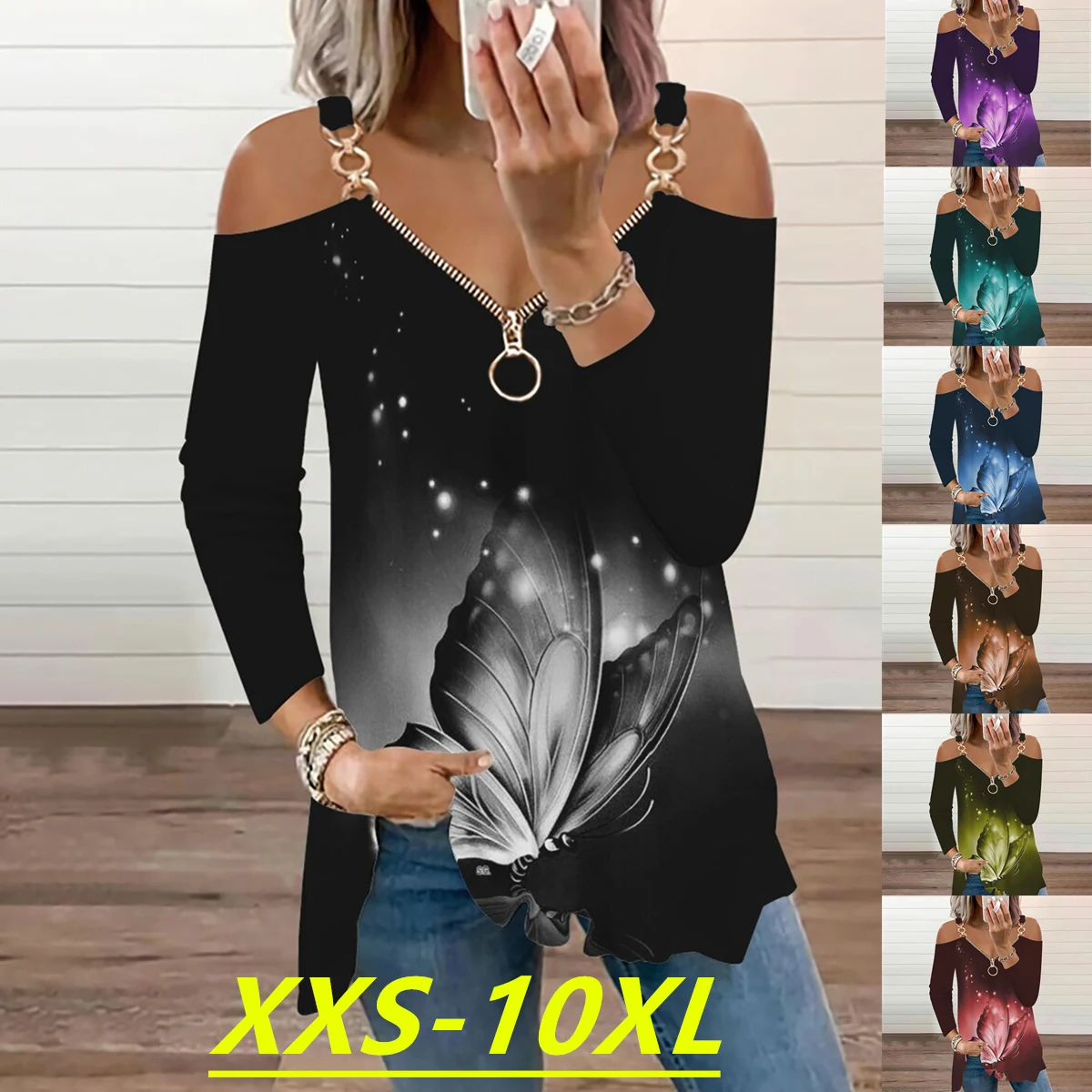 Women's Autumn New Pattern Fashion Casual V-neck Strap Off Shoulder Long Sleeve Plus Size Top XXS-10XL
Women's Autumn New Pattern Fashion Casual V-neck Strap Off Shoulder Long Sleeve Plus Size Top XXS-10XL