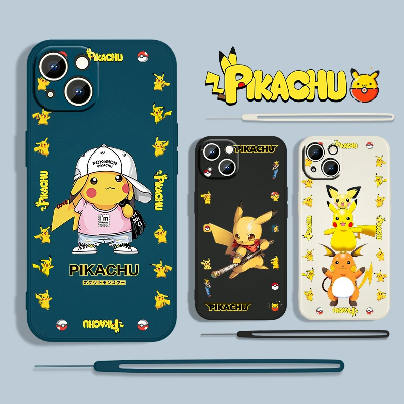 Pikachu Anime Cute Baby For Apple iPhone 13 12 Mini 11 Pro XS MAX XR X 8 7 6S SE Plus Liquid Rope Silicone Phone Case Capa Cover
Pikachu Anime Cute Baby For Apple iPhone 13 12 Mini 11 Pro XS MAX XR X 8 7 6S SE Plus Liquid Rope Silicone Phone Case Capa Cover