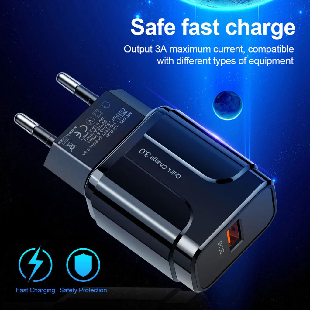 New 18W3A Fast Charger QC 3.0 USB Charger Quick Charge 3.0 Phone Charger for iPhone for Huawei for Samsung for Xiaomi EU US Plug
New 18W3A Fast Charger QC 3.0 USB Charger Quick Charge 3.0 Phone Charger for iPhone for Huawei for Samsung for Xiaomi EU US Plug