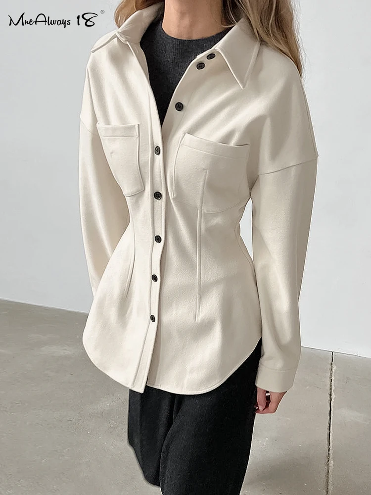 Mnealways18 White Elegant Shirts Women Drop Shoulder Double Pockets Cotton Button Blouse Office Lady Solid Lapel Top Spring 2024
Mnealways18 White Elegant Shirts Women Drop Shoulder Double Pockets Cotton Button Blouse Office Lady Solid Lapel Top Spring 2024