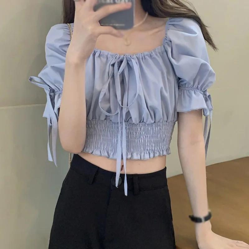 Summer Women Slim Blouse Puff Sleeve Tops Chiffon Lady Shirt White Chemisier Femme Fashion Camisas Mujer Blusas
Summer Women Slim Blouse Puff Sleeve Tops Chiffon Lady Shirt White Chemisier Femme Fashion Camisas Mujer Blusas