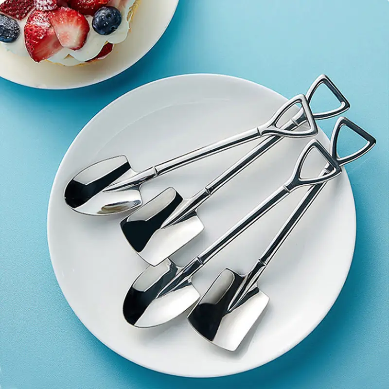 1/2/4 PCS Shovel Spoons Stainless Steel TeaSpoons Creative Coffee Spoon For Ice cream Dessert Scoop Tableware Cutlery set
1/2/4 PCS Shovel Spoons Stainless Steel TeaSpoons Creative Coffee Spoon For Ice cream Dessert Scoop Tableware Cutlery set