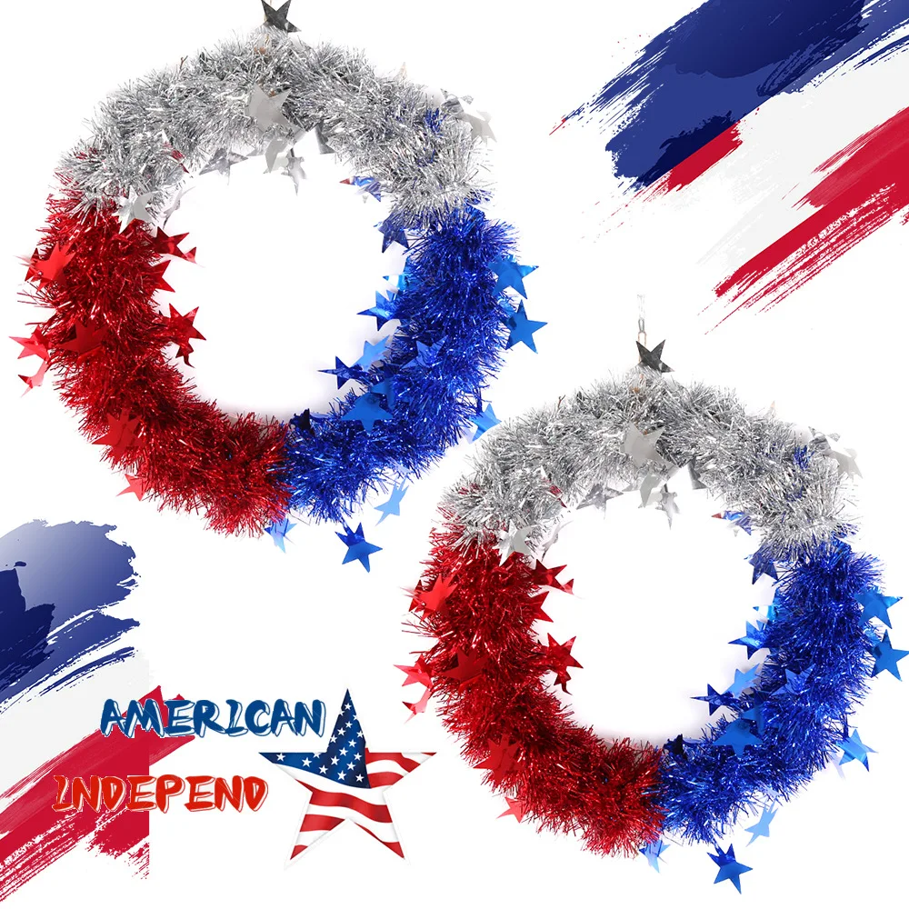 2022 American Independence Day New Wreath Decorations Pendant Room Wall Festival Decor Door Hanging Pendant Red White Blue Star
2022 American Independence Day New Wreath Decorations Pendant Room Wall Festival Decor Door Hanging Pendant Red White Blue Star