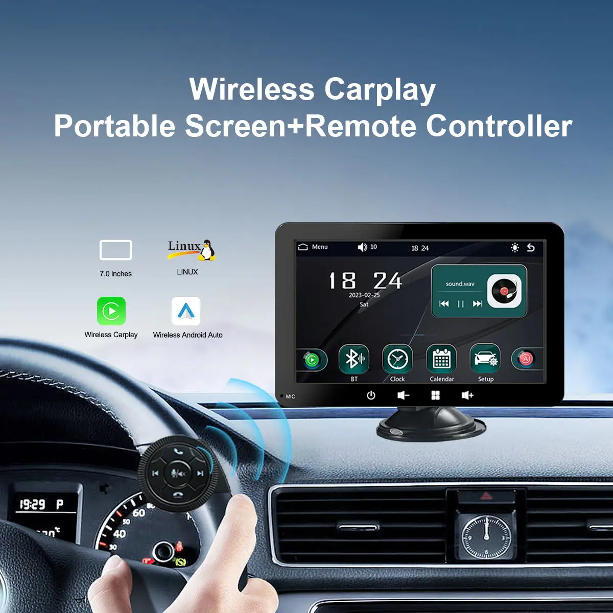 7-дюймовый сенсорный экран, беспроводной Carplay для BMW e46 e60 Audi VW Passat B6 Benz Android авто с дистанционным управлением и Навигатором на руле
7-дюймовый сенсорный экран, беспроводной Carplay для BMW e46 e60 Audi VW Passat B6 Benz Android авто с дистанционным управлением и Навигатором на руле
