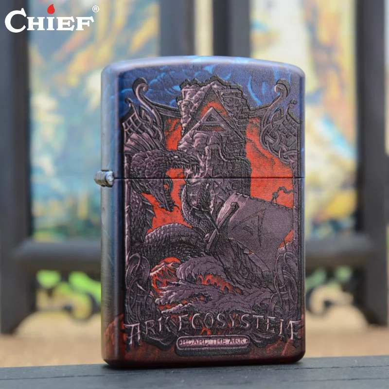 Chief kerosene lighter Arno Ark color printing personality men's fashion gift smoking accessories
Chief kerosene lighter Arno Ark color printing personality men's fashion gift smoking accessories