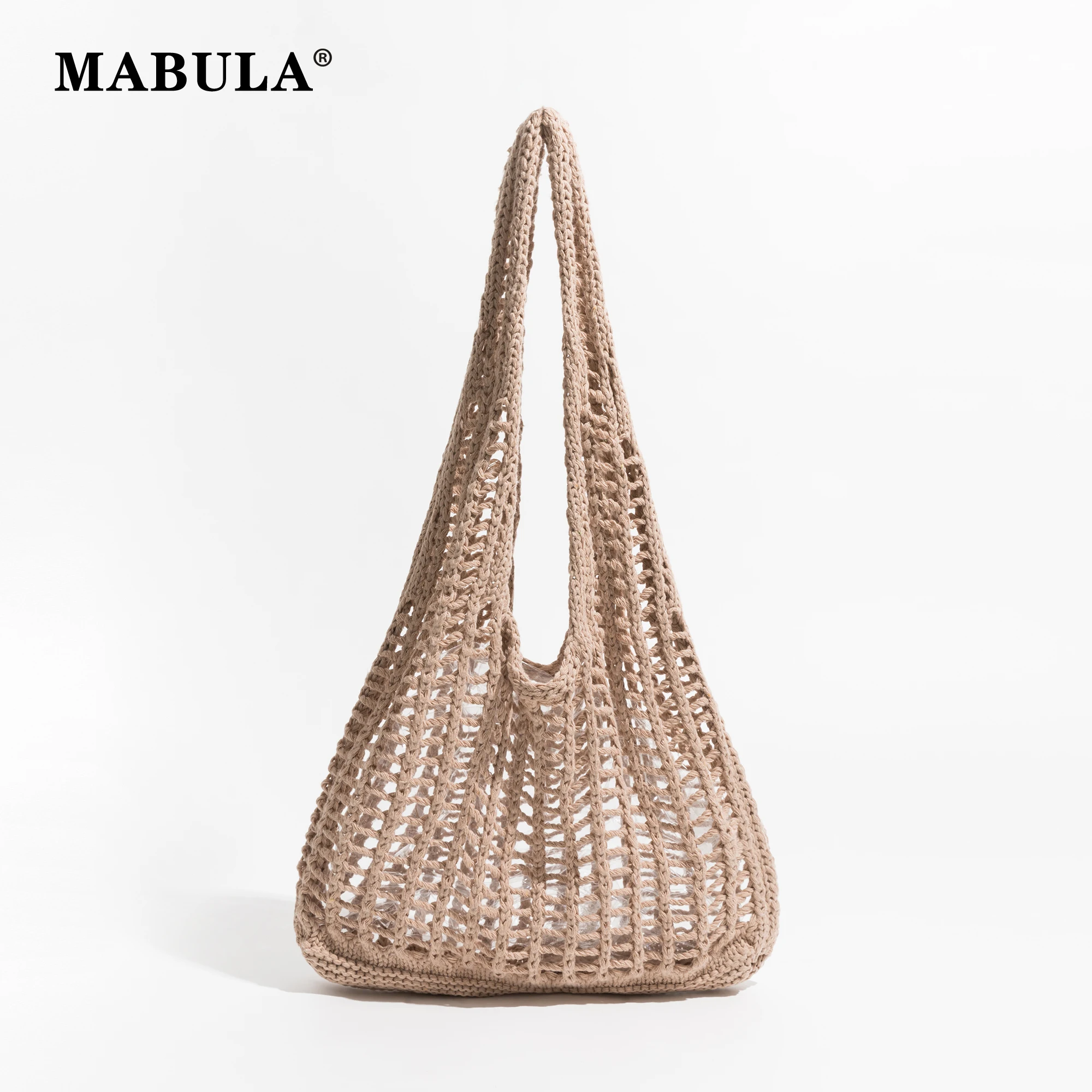 MABULA Women's Crochet Mesh beach Shoulder Bag Knitting Hollow Design Eco Cotton Hobo Purse Summer Solid Simple Tote Handbag
MABULA Women's Crochet Mesh beach Shoulder Bag Knitting Hollow Design Eco Cotton Hobo Purse Summer Solid Simple Tote Handbag