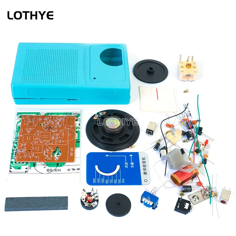 Six Tube AM Radio Assembly Diy Electronic Kit Production 530-1605KHz School Teaching Training DIY Circuit Board Welding Practice
Six Tube AM Radio Assembly Diy Electronic Kit Production 530-1605KHz School Teaching Training DIY Circuit Board Welding Practice