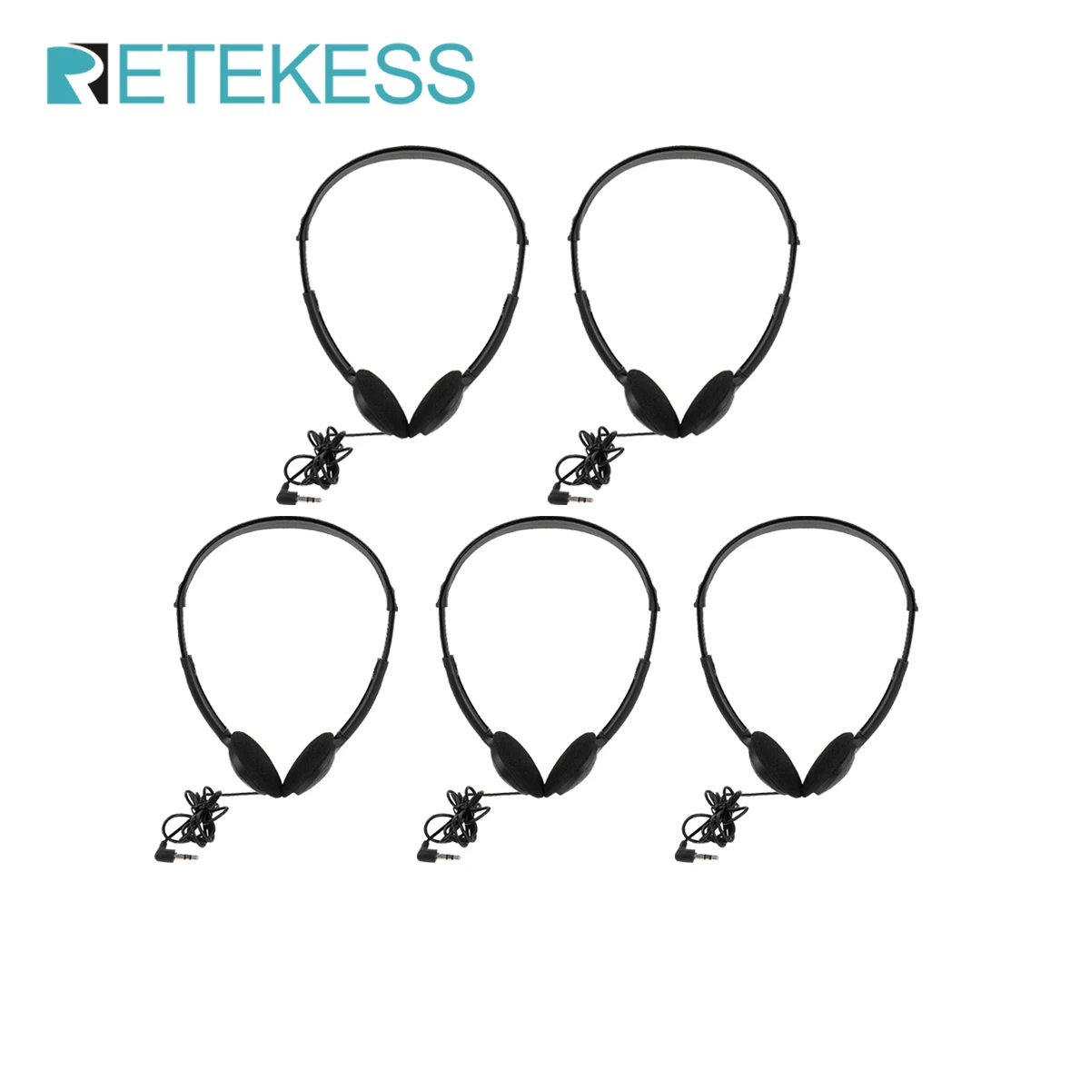 Retekess 5pcs TT003 3.5mm Universal Earpiece Headset Earphone Double Ear Headphones For Tour Guide System
Retekess 5pcs TT003 3.5mm Universal Earpiece Headset Earphone Double Ear Headphones For Tour Guide System