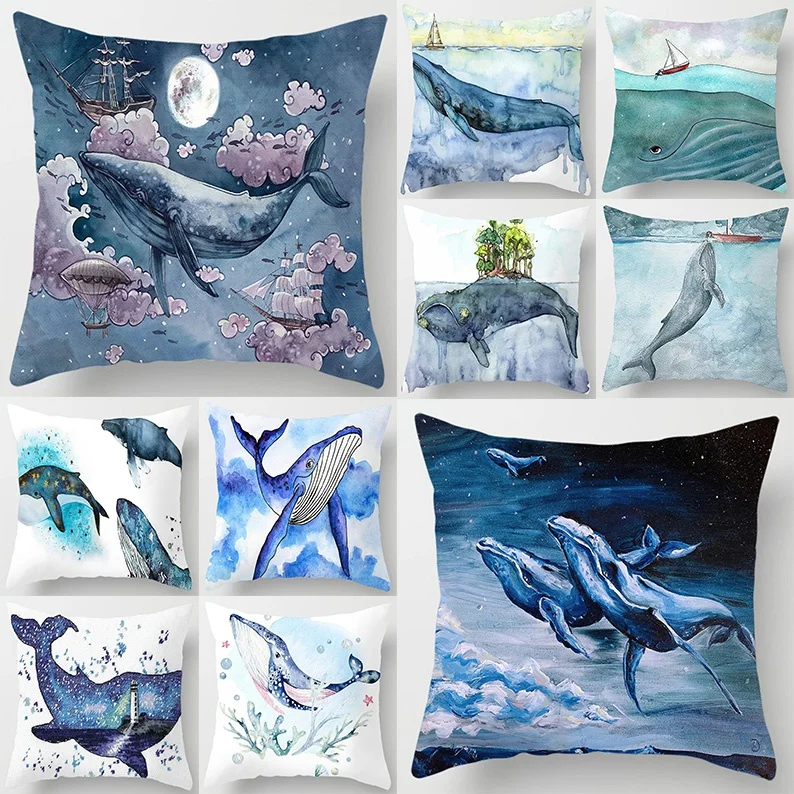 Ocean Whale Oil Painting Series Square Pillowcase Home Decor Car Bedroom Sofa Cushion Cover
Ocean Whale Oil Painting Series Square Pillowcase Home Decor Car Bedroom Sofa Cushion Cover