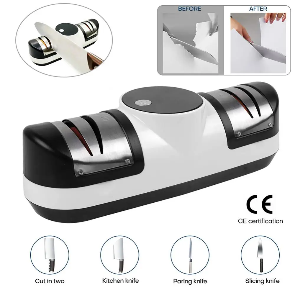 

Электрическая точилка для ножей, автоматический Регулируемый кухонный инструмент с USB-зарядкой и функцией быстрой заточки