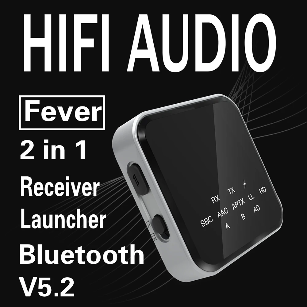

2 in 1 Bluetooth-compatible 5.2 Audio Receiver Transmitter Handsfree Wireless Adapter HiFi Dongle Transmitter for Car