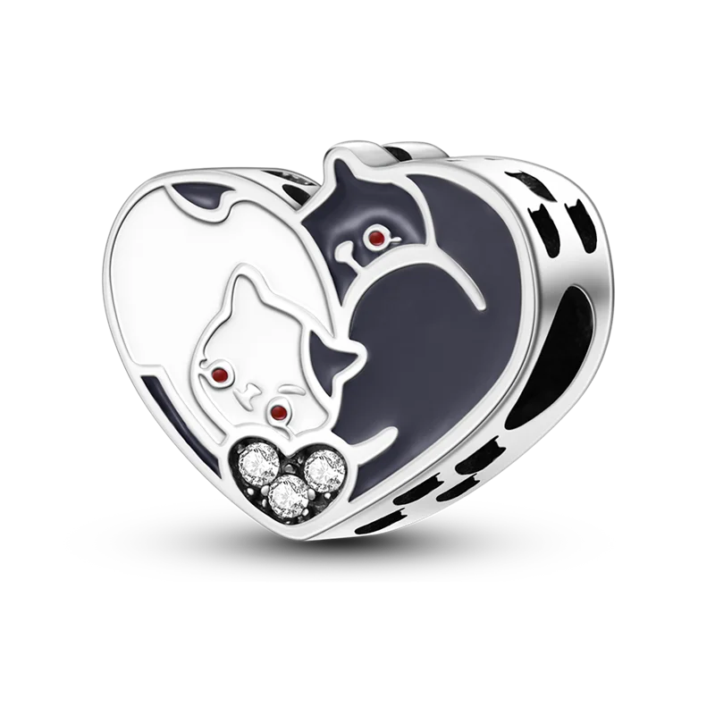 Лидер продаж, подвеска из серебра 925 пробы в виде черно-белого кота, яркие бусины-шармы для серебра, оригинальное ожерелье-браслет Pandach, женск... 
Лидер продаж, подвеска из серебра 925 пробы в виде черно-белого кота, яркие бусины-шармы для серебра, оригинальное ожерелье-браслет Pandach, женск...