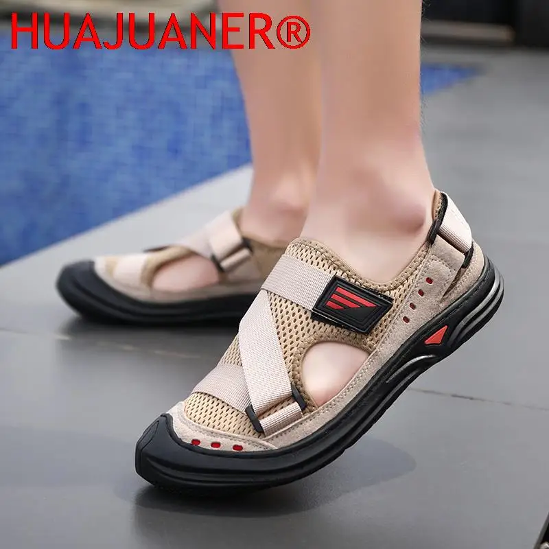 Mens Sandals High Quality Mesh Breathable Beach Shoes Casual Roman Shoes Men Outside Summer Comfortable Light Sandalias Hombre
Mens Sandals High Quality Mesh Breathable Beach Shoes Casual Roman Shoes Men Outside Summer Comfortable Light Sandalias Hombre