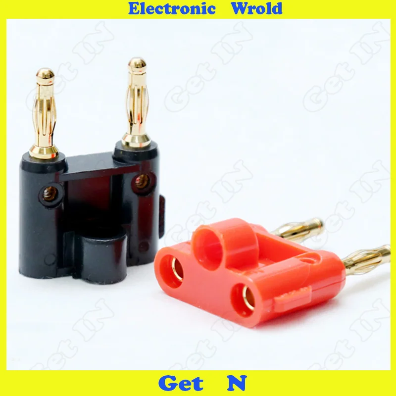 50pcs 4mm Banana Plug Double Row Two Together Joint Piece Gold Plated Stackable Connector Spacing 19mm H-2049
50pcs 4mm Banana Plug Double Row Two Together Joint Piece Gold Plated Stackable Connector Spacing 19mm H-2049