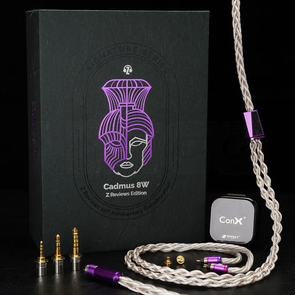 Эффект аудио × Z Обзор 10-летия Cadmus 8W Лимитированная серия Кабель для наушников