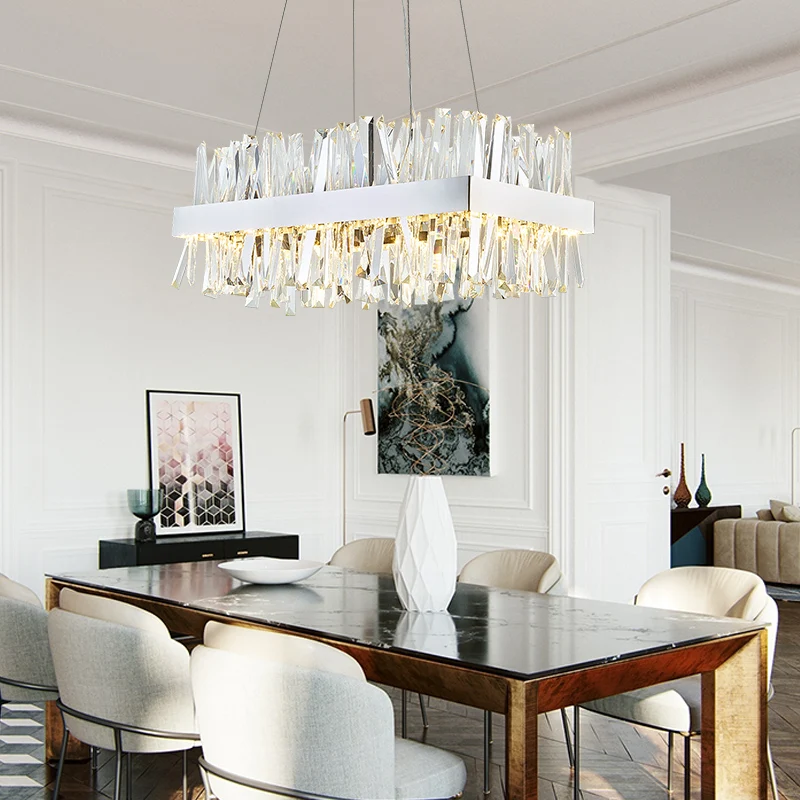 Modern Stainless Steel K9 Crystal Chandelier Designer Living Room Personalized Villa Kitchen Island Dining Room Lamps
Modern Stainless Steel K9 Crystal Chandelier Designer Living Room Personalized Villa Kitchen Island Dining Room Lamps