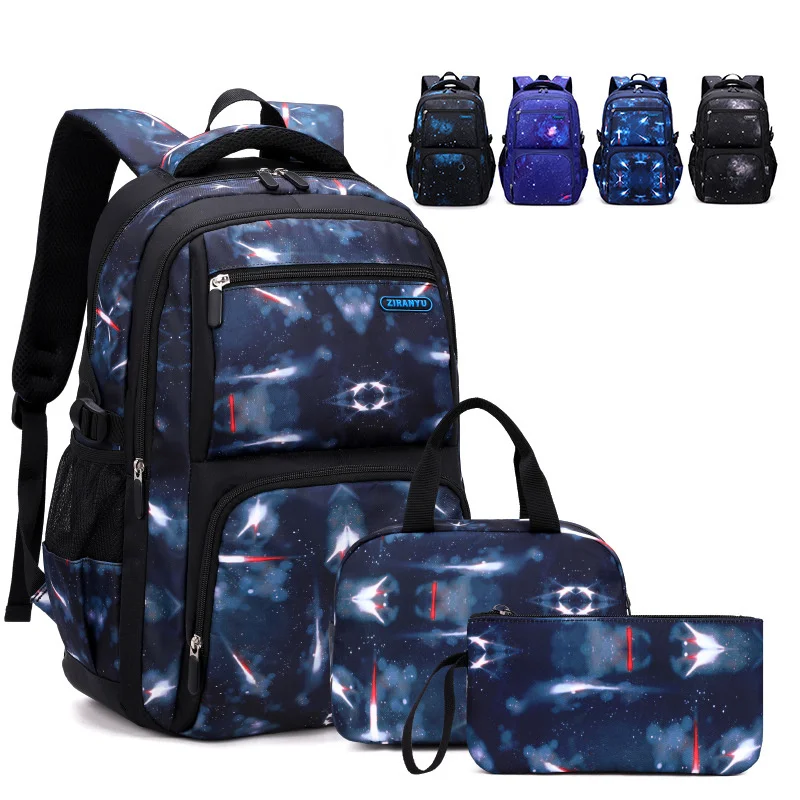 3Pcs Set Children's Backpacks Starry sky Pattern Student School Bag for Boys Waterproof School bag With Lunch bag Pencil Case
3Pcs Set Children's Backpacks Starry sky Pattern Student School Bag for Boys Waterproof School bag With Lunch bag Pencil Case