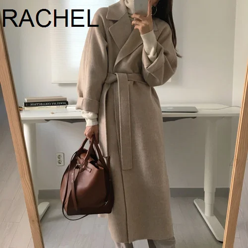 Spot Korean Chic Gentle Loose Temperament Lazy Lapel Tied Long Woolen Coat
Spot Korean Chic Gentle Loose Temperament Lazy Lapel Tied Long Woolen Coat