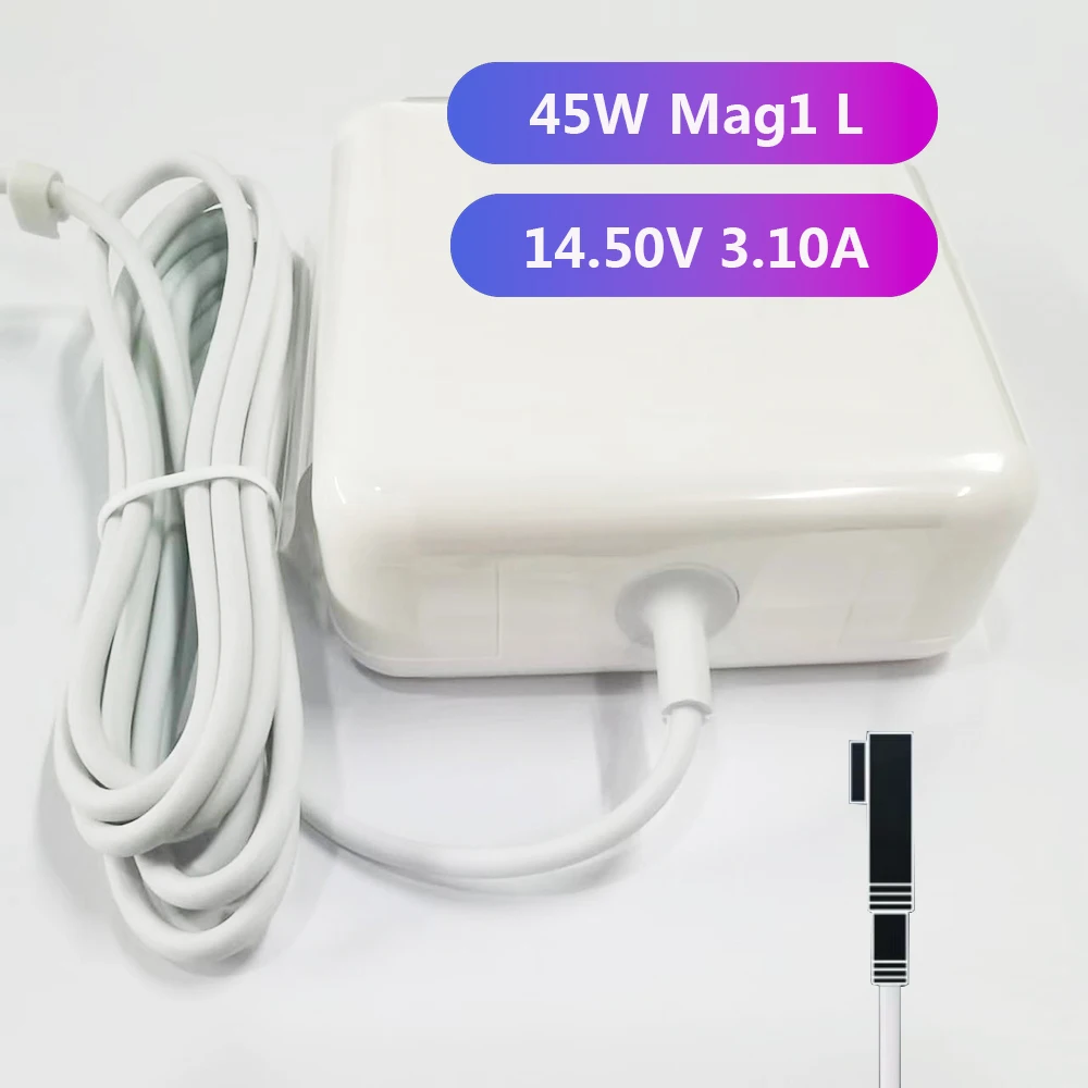 

L-type 45W 14.5V 3.1A Charger For Macbook Air 11"13" A1244 A1374 A1304 A1369 A1370 For Mag* 1 Laptop Power Adapter Good Working
