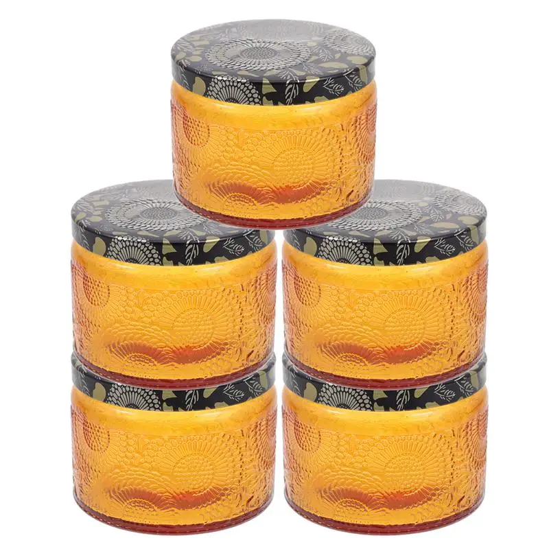 5pcs Glass Candle Jars Wax Container Candle Cup Candlestick Romantic Aromatherapy Candle Holder Home Decoration
5pcs Glass Candle Jars Wax Container Candle Cup Candlestick Romantic Aromatherapy Candle Holder Home Decoration
