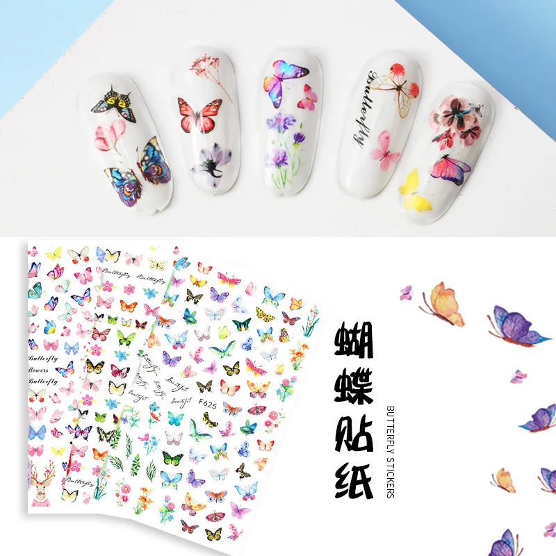 3D Emulation Butterfly Nail Stickers Colorful Butterfly Rose Flower Hydrangea Nail Slider Decal for Manicure DIY Nail Decoration
3D Emulation Butterfly Nail Stickers Colorful Butterfly Rose Flower Hydrangea Nail Slider Decal for Manicure DIY Nail Decoration