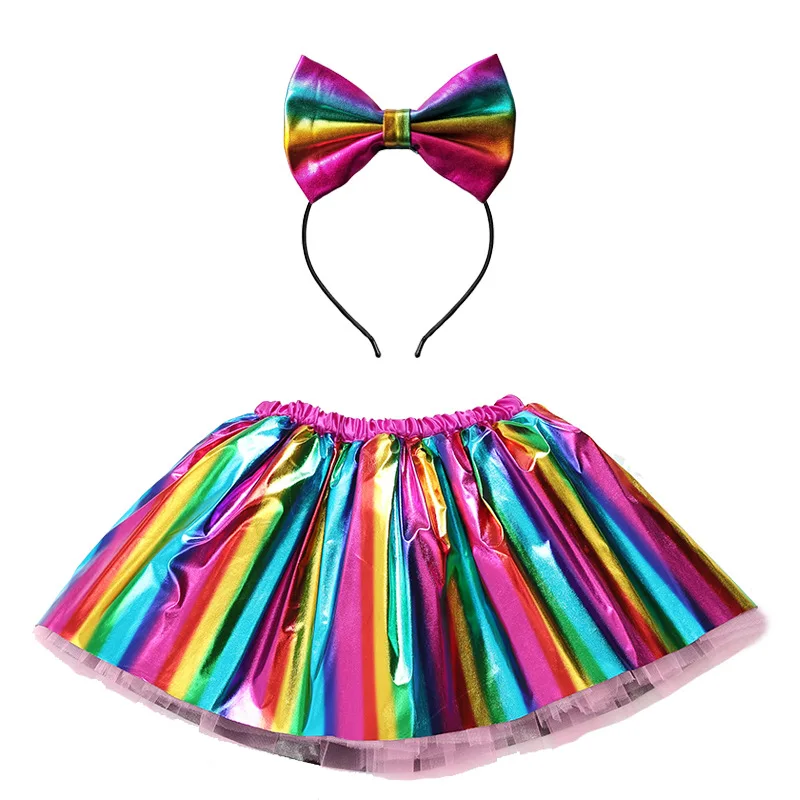 Rainbow Skirt 2022 Bronzing Girls Short Skirt Plus Lining Performance Dance Tutu Skirt Send Big Bow Headwear Girl Clothes
Rainbow Skirt 2022 Bronzing Girls Short Skirt Plus Lining Performance Dance Tutu Skirt Send Big Bow Headwear Girl Clothes