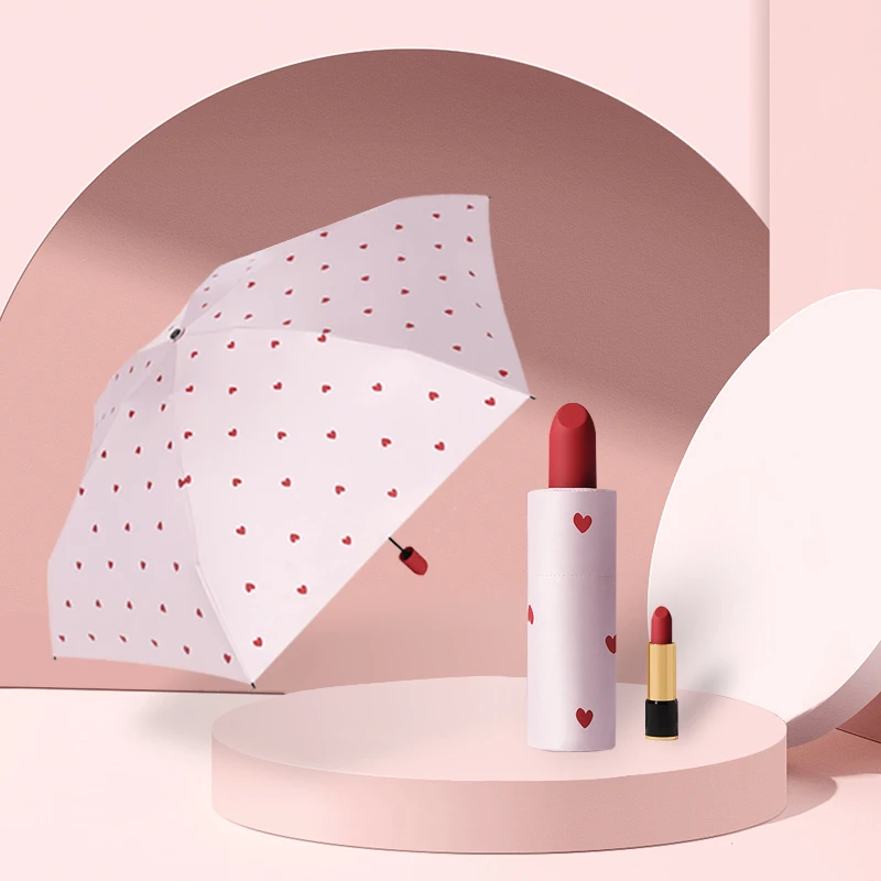 Милый складной УФ-зонт для женщин, ветрозащитный зонт, зонтик для девушек, креативный мини-зонтик с губной помадой для солнца
Милый складной УФ-зонт для женщин, ветрозащитный зонт, зонтик для девушек, креативный мини-зонтик с губной помадой для солнца