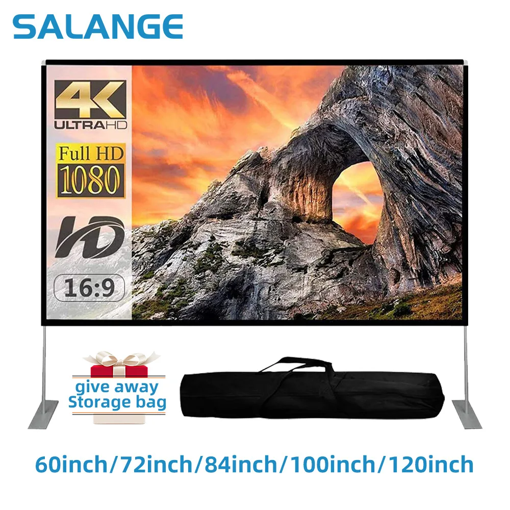 16:9 Outdoor Portable Projector Floor Stand Screen HD Simple 100 120 Inch Stand Front Rear Projection
16:9 Outdoor Portable Projector Floor Stand Screen HD Simple 100 120 Inch Stand Front Rear Projection