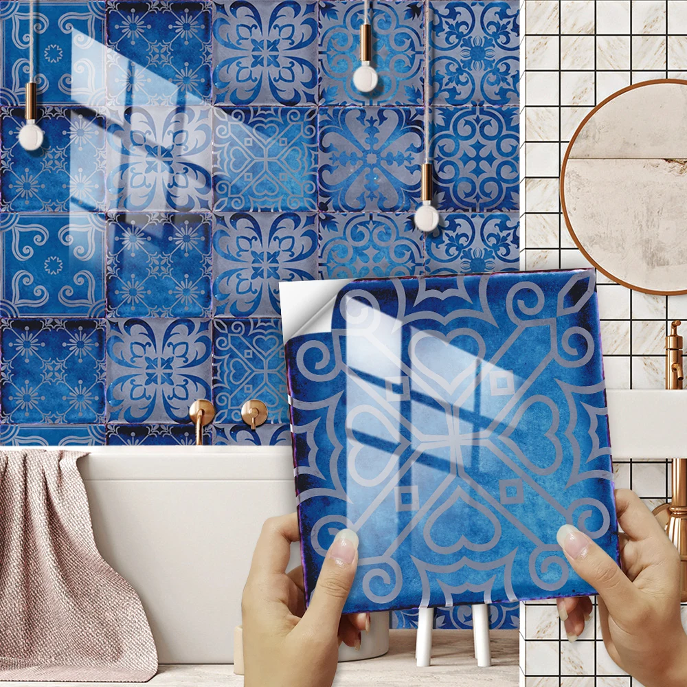 10pcs Dream Blue Tiles Stickers Kitchen Backsplash Oil-proof Bathroom Waterproof Home Decor Wall Decals Peel & Stick Art Mural
10pcs Dream Blue Tiles Stickers Kitchen Backsplash Oil-proof Bathroom Waterproof Home Decor Wall Decals Peel & Stick Art Mural
