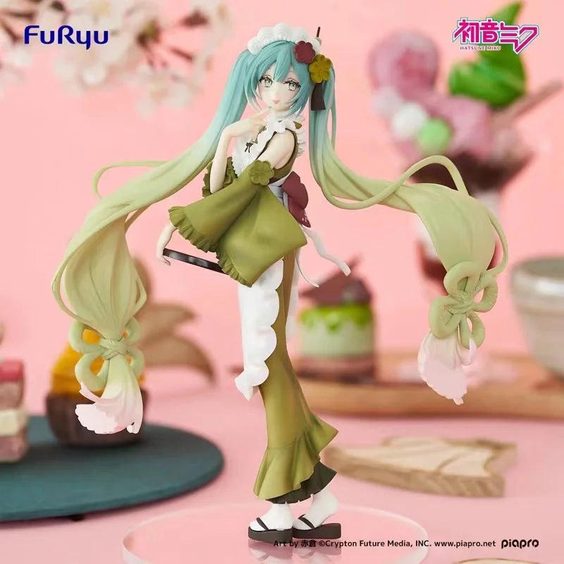 Оригинальная фигурка Furyu Hatsune Miku, зеленый чай маття, идеально конфеты sweetvocaloid Miku, креативная модель Bandai, игрушки в подарок
Оригинальная фигурка Furyu Hatsune Miku, зеленый чай маття, идеально конфеты sweetvocaloid Miku, креативная модель Bandai, игрушки в подарок