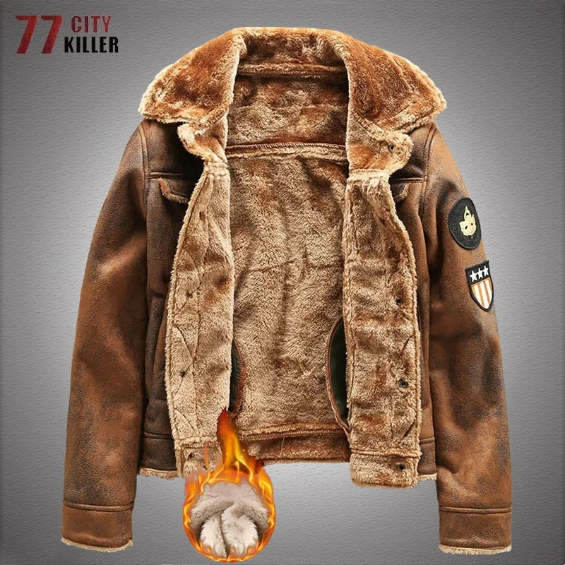 Pu Jacket Men Thick Warm Military Bomber Tactical Fur Collar Bomber Leather Jackets Male Outwear Fleece Fur Windbreaker Coat
Pu Jacket Men Thick Warm Military Bomber Tactical Fur Collar Bomber Leather Jackets Male Outwear Fleece Fur Windbreaker Coat