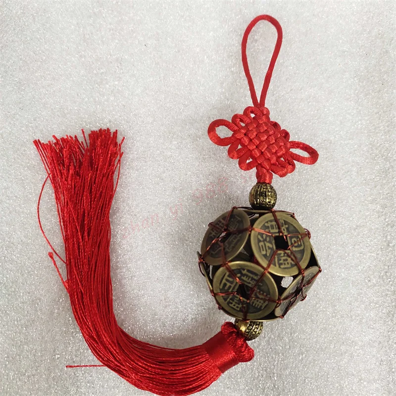 Ten emperor copper coins, Passepartout spherical pendant, Prepared by hand, Car decoration in living room
Ten emperor copper coins, Passepartout spherical pendant, Prepared by hand, Car decoration in living room