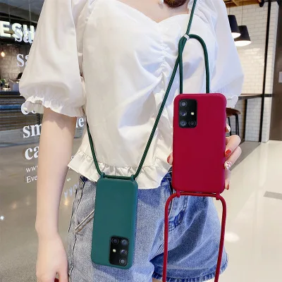 Crossbody Cord Liquid Phone Case For Samsung A21S A41 A51 A71 S21 S20 S9 S10 Plus Note 10 20 Ultra Lanyard Silicone Cover Strap
Crossbody Cord Liquid Phone Case For Samsung A21S A41 A51 A71 S21 S20 S9 S10 Plus Note 10 20 Ultra Lanyard Silicone Cover Strap