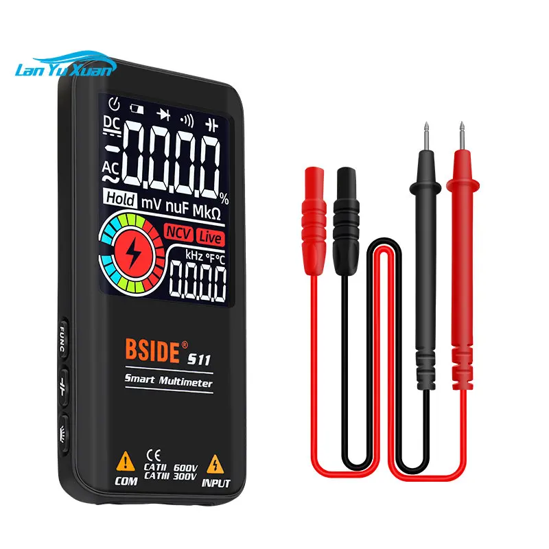 Rechargeable new ultra-thin smart multimeter digital high-precision portable color screen automatic multi-function anti-burning
Rechargeable new ultra-thin smart multimeter digital high-precision portable color screen automatic multi-function anti-burning