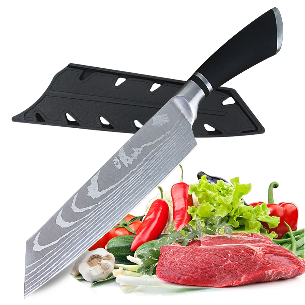 Professional Chef Knife 8Inch Damascus Chef Knife Japanese Knife Stainless Steel Kitchen Tool Santoku Meat Cleaver Kitchen Knife
Professional Chef Knife 8Inch Damascus Chef Knife Japanese Knife Stainless Steel Kitchen Tool Santoku Meat Cleaver Kitchen Knife