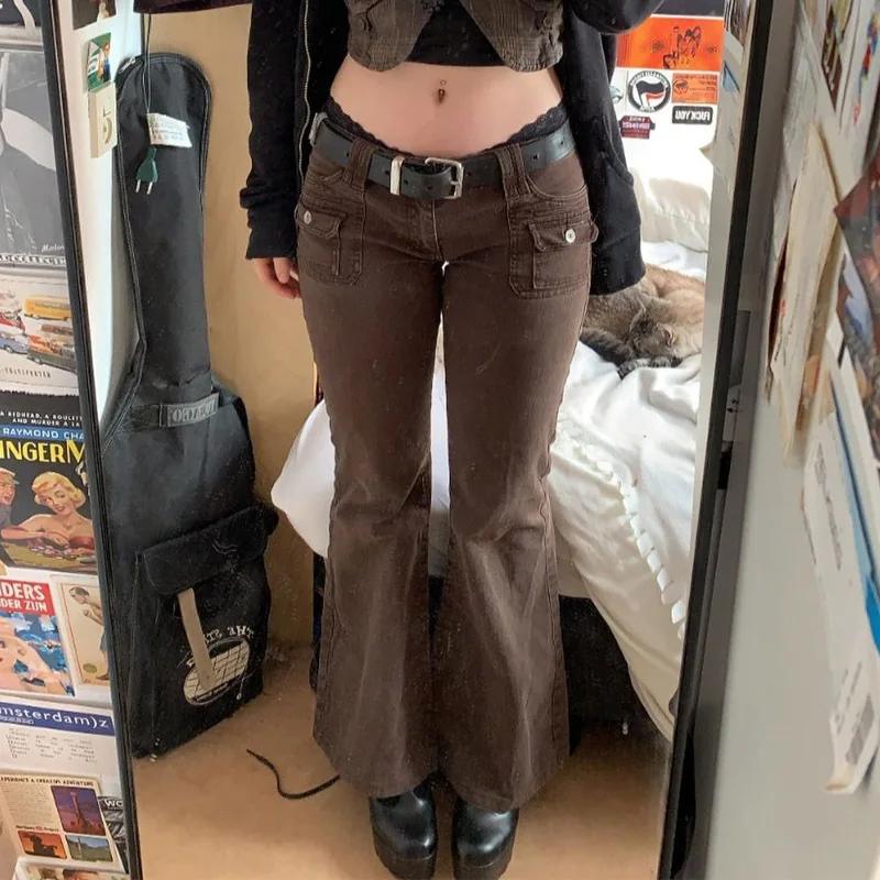 Women Cargo Pants Punk Baggy Vintage Kawaii Pockets Trousers Low-Waist Zipper Fly Casual Jeans Grunge Sweatpants
Women Cargo Pants Punk Baggy Vintage Kawaii Pockets Trousers Low-Waist Zipper Fly Casual Jeans Grunge Sweatpants