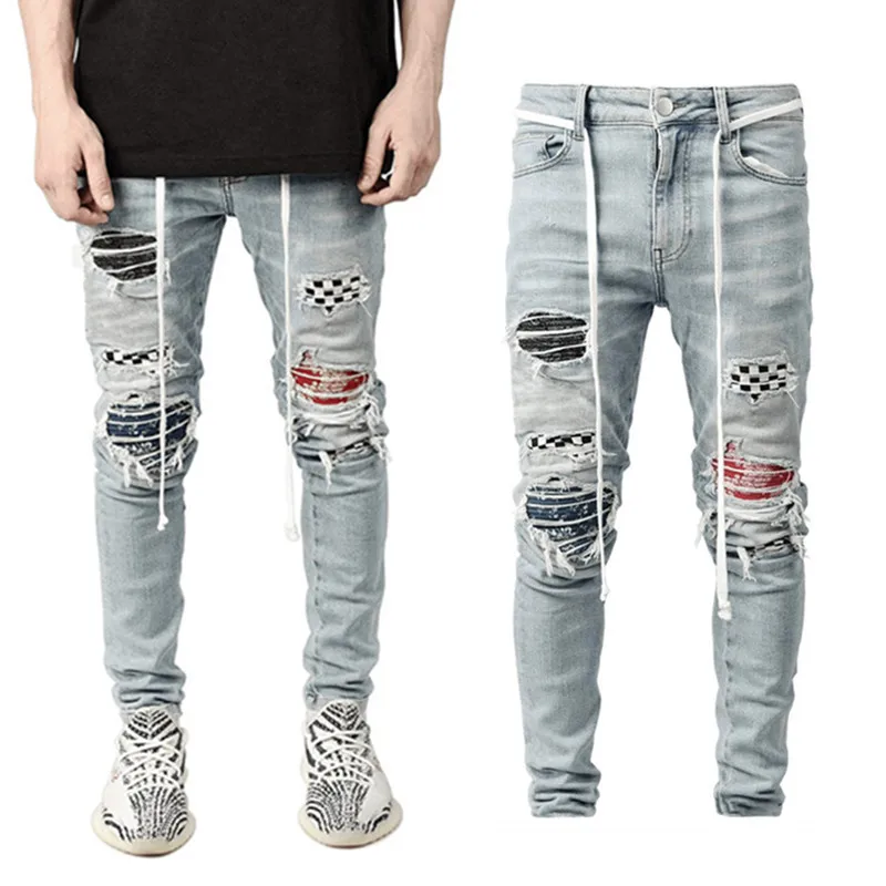 2022 Europe and the United States new men's jeans youth casual slim fit frayed pencil pants men's jeans trend oversized jeans 
2022 Europe and the United States new men's jeans youth casual slim fit frayed pencil pants men's jeans trend oversized jeans