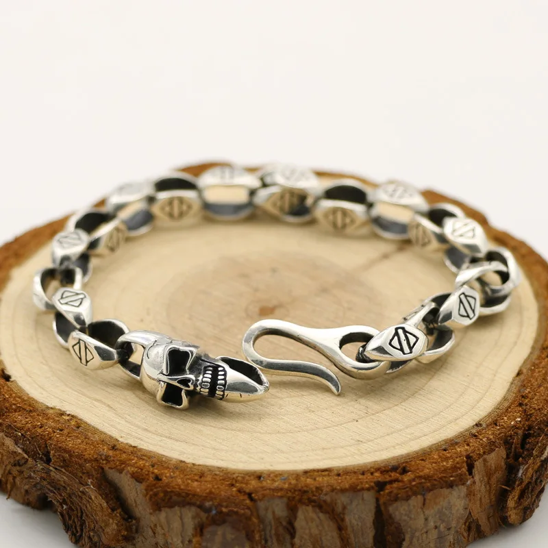 Starfield Locomotive Style Skull Retro Thai Silver Male Female S925 Sterling Silver Trendy Punk Accessories Bracelet Homme
Starfield Locomotive Style Skull Retro Thai Silver Male Female S925 Sterling Silver Trendy Punk Accessories Bracelet Homme