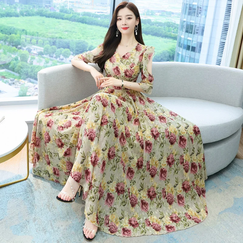 Free returns if dissatisfied Summer 2022 Jacquard Pearl Chiffon Gentle Fluffy Waist Dress seaside holiday floral fairy skirt
Free returns if dissatisfied Summer 2022 Jacquard Pearl Chiffon Gentle Fluffy Waist Dress seaside holiday floral fairy skirt