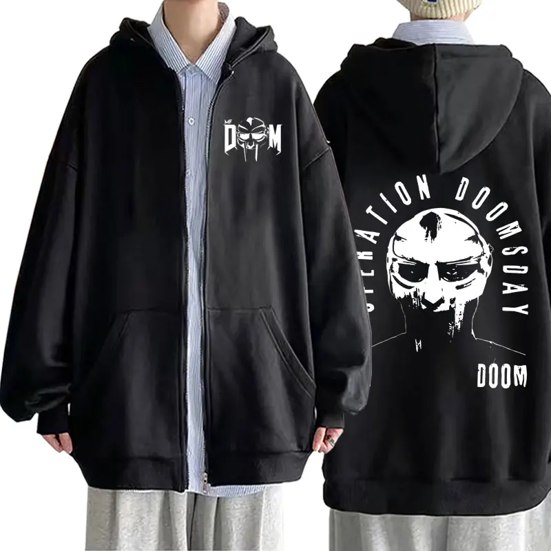 Rapper Mf Doom Zipper Gothic Hoodie Madlib Madvillain Masked Men Autumn/Winter Cardigan Sweatshirt Casual Oversized Jackets Male
Rapper Mf Doom Zipper Gothic Hoodie Madlib Madvillain Masked Men Autumn/Winter Cardigan Sweatshirt Casual Oversized Jackets Male