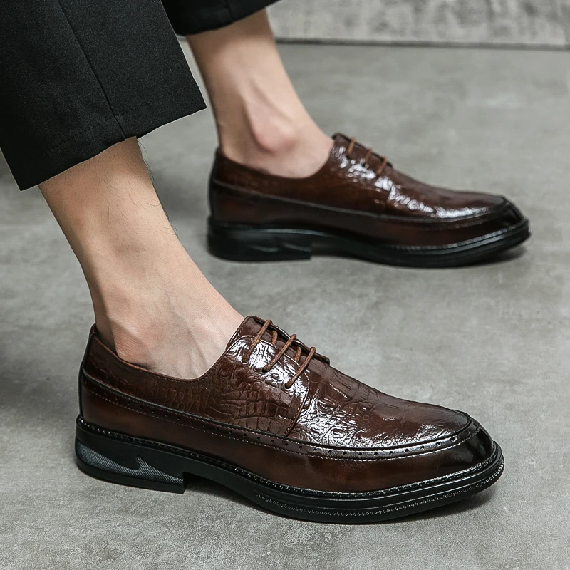 men shoes lace up Classic Brand Men's Boots Italian Style Men Boot Fashion Men's Formal Dress Shoes Breathable Leather Boots men
men shoes lace up Classic Brand Men's Boots Italian Style Men Boot Fashion Men's Formal Dress Shoes Breathable Leather Boots men