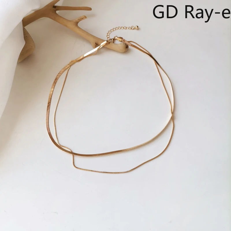 Retro Herringbone Necklace Fashion Double Layers Snake Chain Hip Hop Pendant Choker for Women Charm Necklaces Trendy 2511
Retro Herringbone Necklace Fashion Double Layers Snake Chain Hip Hop Pendant Choker for Women Charm Necklaces Trendy 2511